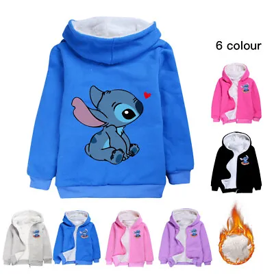 Buy Lilo And Stitch Boy Girl Winter Hoodie Jacket Outerwear Kids Birthday XMAS Gifts • 18.04£