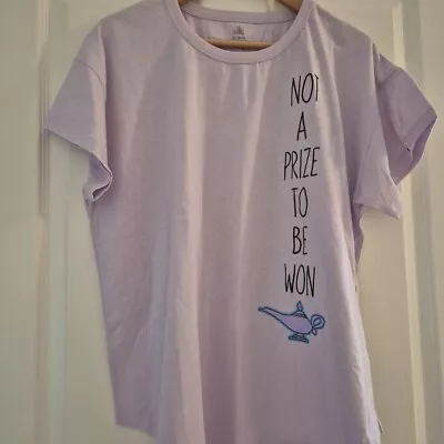 Buy Disney Parks Aladdin Not A Prize To Be Won Lilac Tshirt Size L  • 12.99£