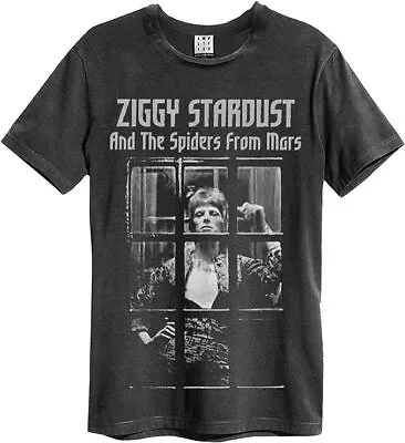 Buy Amplified David Bowie Ziggy Stardust And The Spiders From Mars Charcoal T Shirt • 22.95£