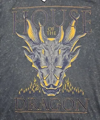 Buy House Of The Dragon (HBO) Print Mens T-Shirts Game Of Thornes Grey SZ Med New! • 9.99£