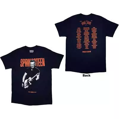 Buy Bruce Springsteen 'Tour 2023 Guitar' Navy Blue T Shirt - NEW • 15.49£