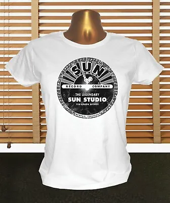 Buy Elvis Presley The Legendary Sun Studios (Distressed) Women's Rockabilly T Shirt • 14.99£