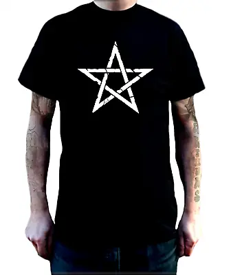 Buy Distressed Pentagram T Shirt Pagan Witchcraft Gothic Unisex Tee Occult Tshirt • 9.99£