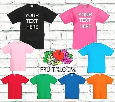 Buy Kids Personalised Custom T Shirt Text Printed T-Shirt Childrens • 11.99£
