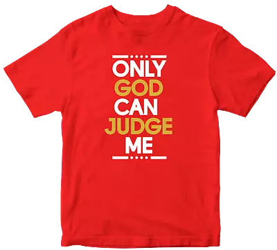 Buy ONLY GOD CAN JUDGE ME T-shirt Christian Religious Faith Believe Script Inspired • 7.99£