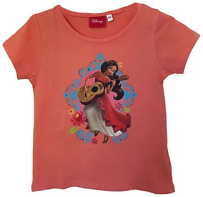 Buy Disney Princess Elena Of Avalor Girls T-Shirt, Orange Character Print Cotton Top • 4.99£