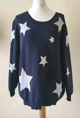 Buy Roman Star Jumper Size 18 Navy Blue Cotton Mix  Pullover Sweater  • 8.99£