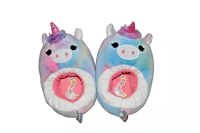 Buy Squishmallow Pink Plush Slippers Unicorn Esmeralda Comfy Soft SZ 2-3 - MUST SEE! • 12.81£