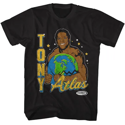 Buy Powertown Tony Atlas Crushing The World Stars WWE Wrestling Champ Men's T Shirt • 40.25£