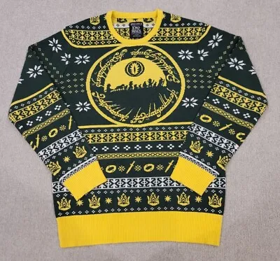Buy Boxlunch Lord Of The Rings Holiday Christmas Sweater Medium Elvish  • 33.07£