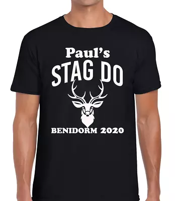 Buy Stag Do T-shirts Mens Stag Party T Shirt Tops Unisex Funny Personalised Print D9 • 10.99£