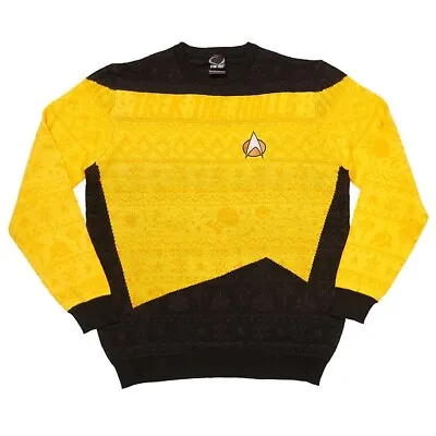 Buy Official Christmas Jumper Ugly Sweater Star Trek Yellow  Blue Festive Winter • 42.99£