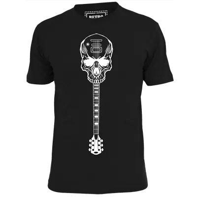 Buy Mens Heavy Metal Skull Guitar T Shirt Metallica Motorhead Iron Maiden Sabbath • 10.99£