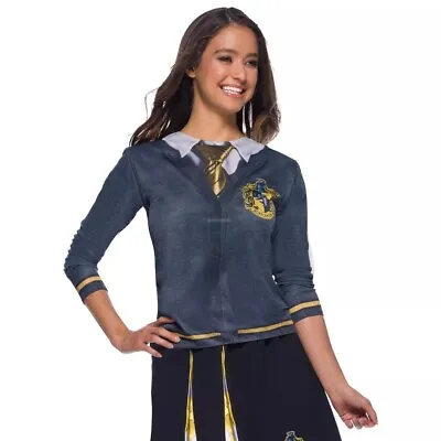 Buy Harry Potter Womens/Ladies Hufflepuff Costume Top BN5467 • 11.34£