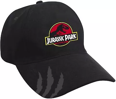 Buy Official Jurassic Park Logo Baseball Black Hat Cap One Size Fits All Bnwt Aby • 19.95£