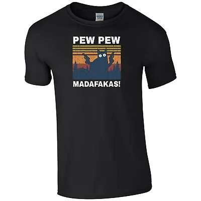 Buy Pew Pew Madafakas T Shirt Cat Lovers Funny Rude Joke Birthday Gift Kids Tee Top • 9.99£