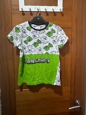 Buy MINECRAFT Creeper T-Shirt 93% Cotton 10-11 Years In Excellent Condition • 3£