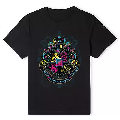 Buy Official Harry Potter Hogwarts Neon Crest Unisex T-Shirt • 12.59£