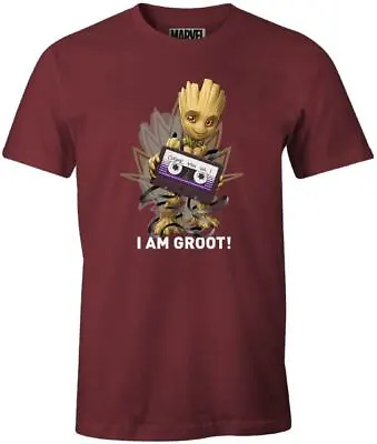 Buy Marvel - Guardians Of The Galaxy - Burgundy Men's T-shirt - I Am Groot -XL • 20.39£