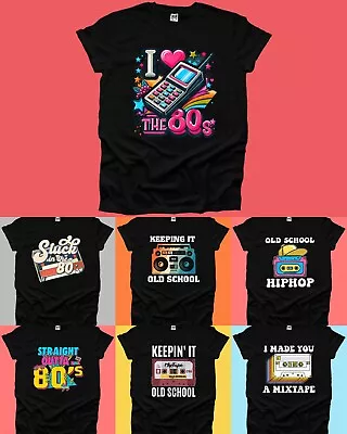 Buy 80s Festival 90s Old School Dance Vinyl Rave Pop Rap Rock Men's Woman Tshirt UK • 11.99£