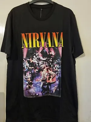 Buy Amplified Nirvana Unplugged In New York T Shirt, Black, Large, Brand New, Unisex • 15£