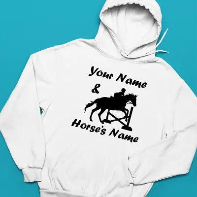 Buy Personalised Your Name Horse Name Hoodie Riding Equestrian Lovers Funny Gifts • 16.99£