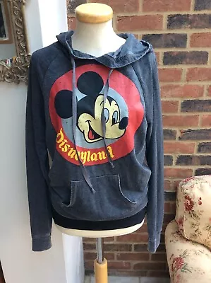 Buy DISNEYLAND Mickey Mouse Graphic Gray Sweatshirt Hoodie Women's Size XS • 18£