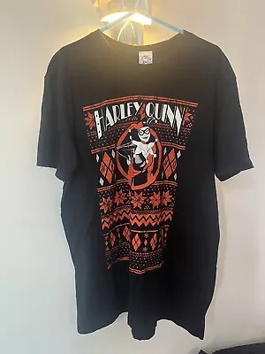 Buy Harley Quinn T-Shirt Fair Isle DC Comics T-Shirt Size XL • 10£