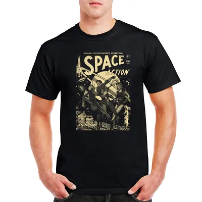 Buy Space Action T-Shirt Invaders From A Lost Galaxy Comic Book Birthday Gift • 14.99£