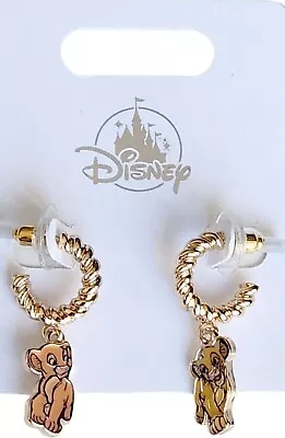 Buy Disney Parks The Lion King Simba And Nala Gold Tone Earrings • 18.90£
