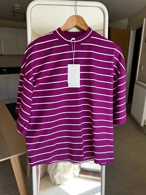 Buy COS Striped T Shirt Relaxed Boxy Oversized Fit Cotton Sise Small • 17£