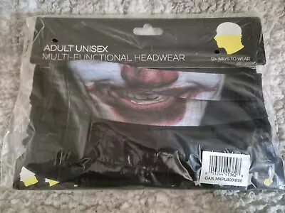 Buy Face Mask Cover Multifunctional Tube Scarf Bandana Horror Clown  • 3.50£