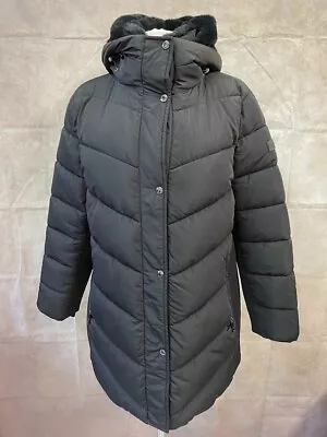 Buy Andrew Marc Women's Black Full Zip Faux Fur Hood Jacket Size XL • 35.43£