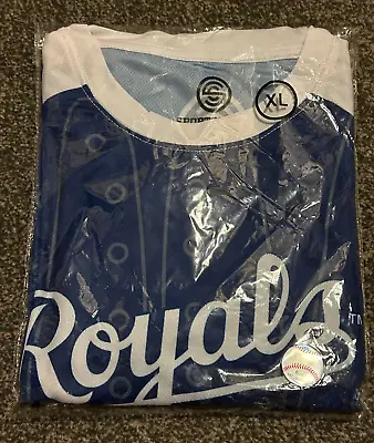 Buy BNIB Sports Crate XL Official MLB Kansas City Royals 3/4 Sleeve Poly T-Shirt • 10£