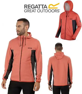 Buy Regatta Mens Tarnis Full Zip Hooded Fleece Burnt Tikka Seal Grey RMA317 • 15.99£