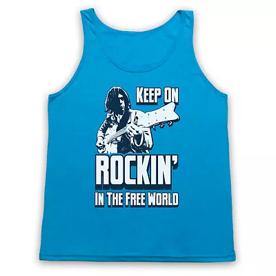 Buy Keep On Rockin' Neil Unofficial In Free World Folk Rock Adults Vest Tank Top • 18.99£