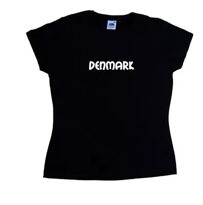 Buy Denmark Text Ladies T-Shirt • 8.99£