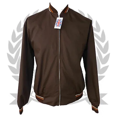 Buy Relco Mens Monkey Jacket In Brown Made In England Mod Retro Vintage Bomber • 44.99£