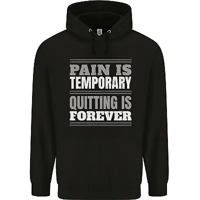 Buy Pain Is Temporary Gym Quote Bodybuilding Childrens Kids Hoodie • 17.99£