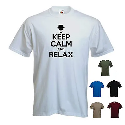 Buy 'Keep Calm And Relax' Walter White Heisenberg Breaking Bad Funny T-shirt Tee • 11.69£