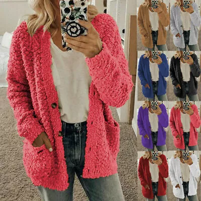 Buy Ultra-soft Plus Size Women Bear Coat Fleece Jacket For Casual Winter Wear • 33.07£