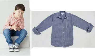 Buy Boy's Steven Alan Ny Boutique Cool Reverse Seam Plaid Check Button-down Shirt 6 • 27.63£