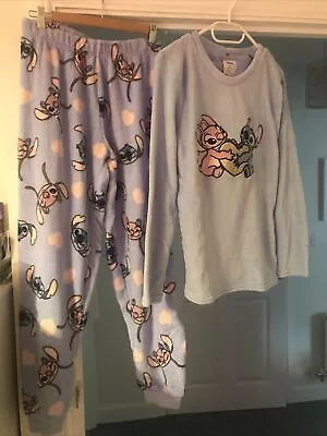 Buy Primark Ladies/Womens Disney Lilo & Stitch Pyjama Set PJS  Fleece Nightwear  • 0.99£