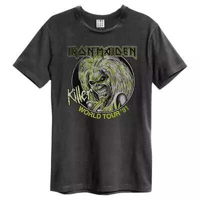 Buy Amplified Iron Maiden Killers Tour 81 Mens Charcoal T Shirt Iron Maiden Tee • 19.95£
