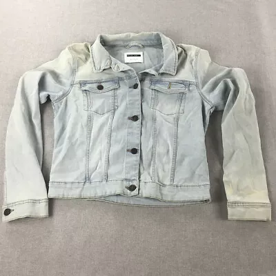 Buy Noisy May Womens Jean Jacket Size L Blue Button Up Pockets Denim • 15.78£
