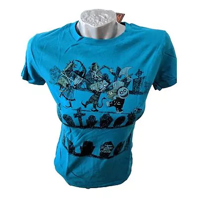 Buy Tim Burton Nightmare Before Christmas T-shirt Womans Size M  Blue Graphic • 29.15£