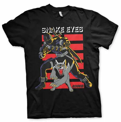Buy Official G.i. Joe (g I Joe) Snake Eyes And Timber Distressed Print Black T-shirt • 16.99£