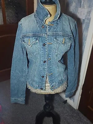 Buy Earl Jean Vintage Button Front Fitted Denim Jean Jacket Small B  • 10£
