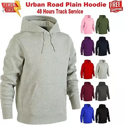 Buy Urban Road Plain Hoody Men Hooded Sweatshirt Women's Heavy Blend Hoodie Top UK • 19.79£