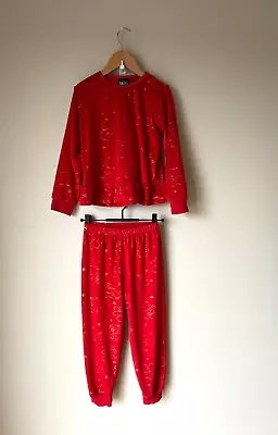 Buy DISNEY MINNIE MOUSE Pyjamas Red Soft Fleece Pyjama Set PJ's Warm 8 Years • 6.50£